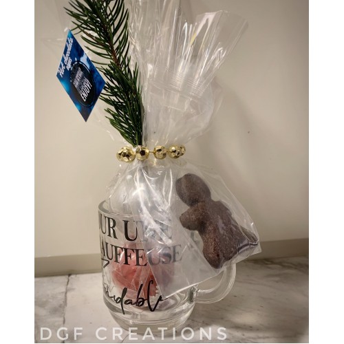 2 Hot Chocolate Bomb Wrapped with Cookie in a personalized mug